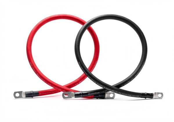 WindyNation 2/0 AWG Power-Flex Battery Cable Set 4 ft 3/8 in Lugs-0