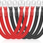 Linkstyle 2 AWG 15CM Red Black Battery Cable Set 6pcs Marine Copper-0