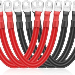 Linkstyle 2 AWG 15CM Red Black Battery Cable Set 6pcs Marine Copper-0