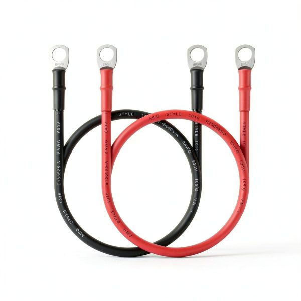 iGreely 8 AWG Positive Battery Cable Set 4ft 5/16 in Lugs Heavy Duty-0