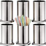 Stainless Steel Straw Holder ZEAYEA 6‑Pack Countertop Organizer-0