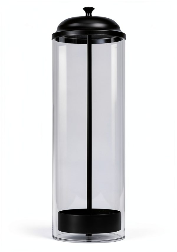 13.77 inch Straw Holder for Standard & Long Bended Size Drinking Straws,Straw Dispenser for Counter With Black Lid,Clear Drinking Organizer Container for Kitchen(Straws Include)-4