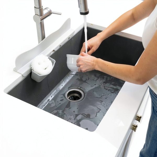 Silicone Sink Splash Guard MACMED Gray 19.5" Edge Protector-4