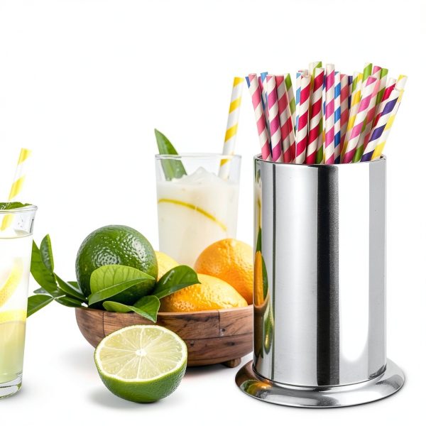 MyLifeUNIT Straw Holder for Counter, Stainless Steel Coffee Stirrers Holder 6.7" x 4.9"(2 pack)-3