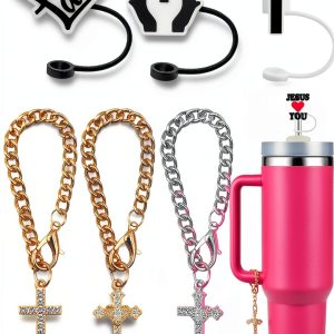 Jesus Straw Covers Christian Toppers for Stanley Cup 10MM Straws, 4-0