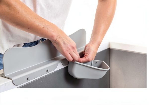 Silicone Sink Splash Guard MACMED Gray 19.5" Edge Protector-1