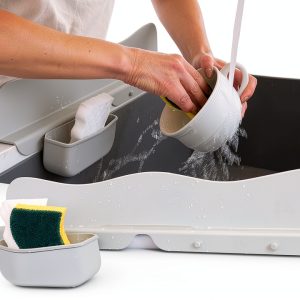 Silicone Sink Splash Guard MACMED Gray 19.5" Edge Protector-0