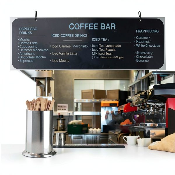 MyLifeUNIT Straw Holder for Counter, Stainless Steel Coffee Stirrers Holder 6.7" x 4.9"(2 pack)-1