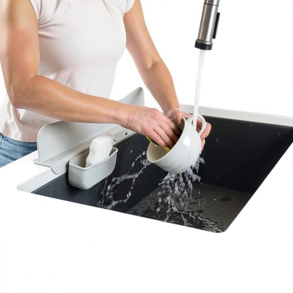 Silicone Sink Splash Guard MACMED Gray 19.5" Edge Protector-5