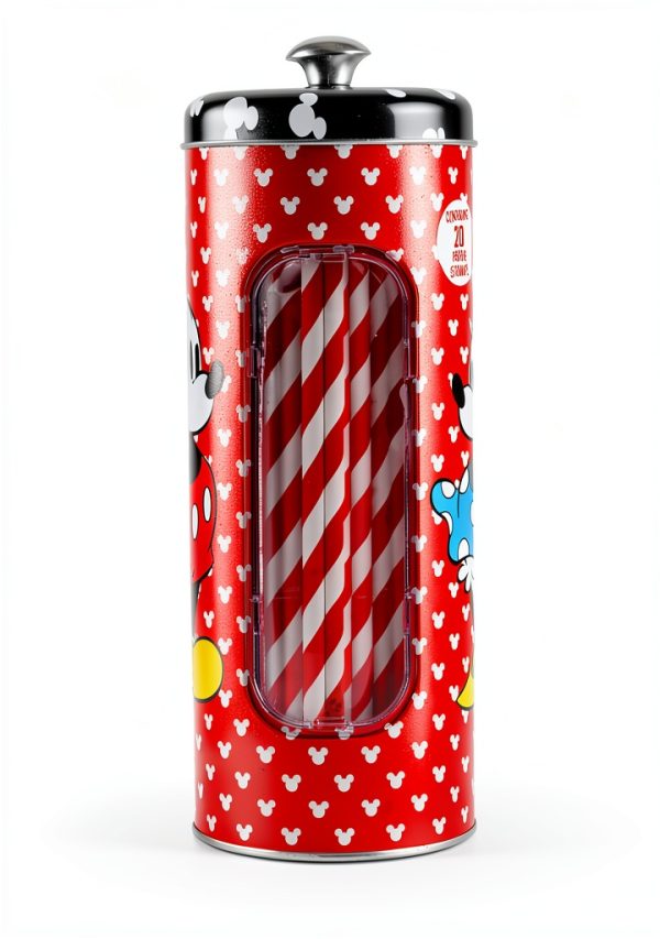 Mickey and Minnie Mouse Kitchen Accessories - Bundle of 1 Disney Straw Dispenser, Straws, More | Classic Mickey Mouse Straw Holder-0