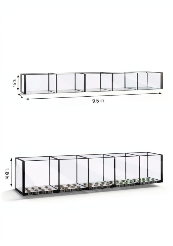 9.5” Acrylic Straw Holder for Cabinet Door with Ultra Sticky Circular Adhesive, Small Kitchen Accessories Container, Reusable Straw Organizer Storage for Cupboard | COMBATCH-1